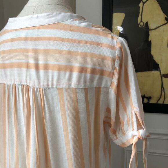 NWT The Good Jane Sun Ray Bow Top Peach S - Picture 4 of 10